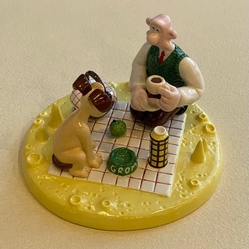 [BUNJANG] Wallace &amp; Gromit Picnic on the Moon Limited Edition Figure (2003) / (한정판/ 미사용)(풀박)월레스와 그로밋 피크닉 피규어
