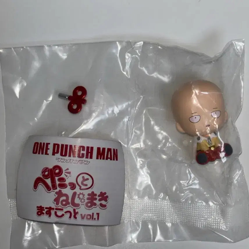 [BUNJANG] One-Punch Man Saitama Wind-up Mini Figure / 원펀맨 사이타마 페탓토 태엽 미니 피규어