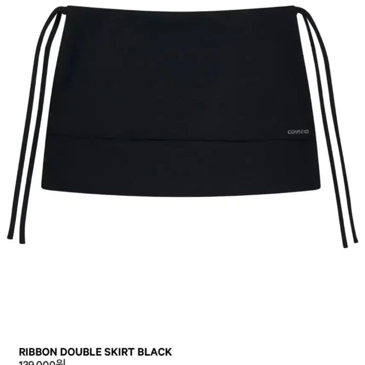 [BUNJANG] Koiseio Ribbon Double Skirt Black Size 1 / [1] 코이세이오 리본 더블 스커트 블랙