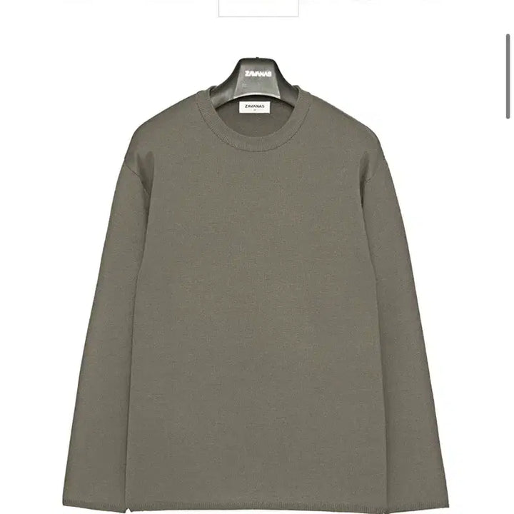 [BUNJANG] Javaness Minimal Soft Wool Knit Greyish Khaki / 자바나스 미니멀 소프트 울 니트 그레이쉬카키색