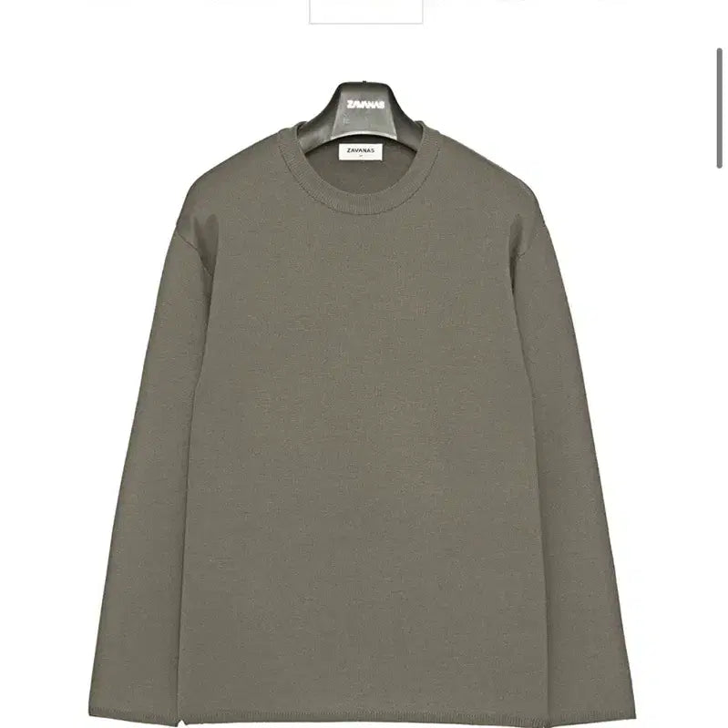 [BUNJANG] Javaness Minimal Soft Wool Knit Greyish Khaki / 자바나스 미니멀 소프트 울 니트 그레이쉬카키색