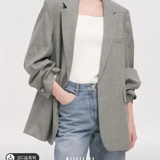 [BUNJANG] TIME Wool Blend Back Slit Jacket / 타임 울 블렌드 백 슬릿 자켓