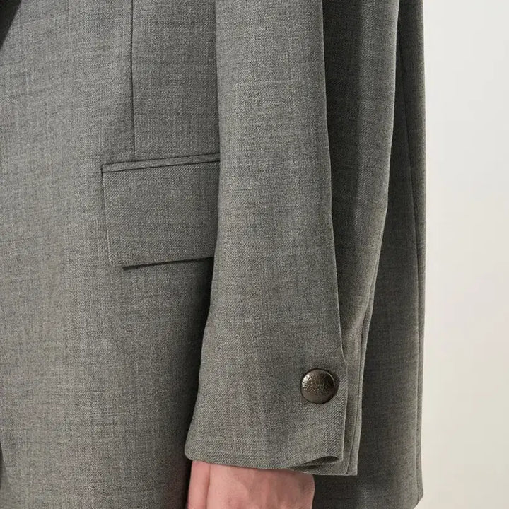 [BUNJANG] TIME Wool Blend Back Slit Jacket / 타임 울 블렌드 백 슬릿 자켓