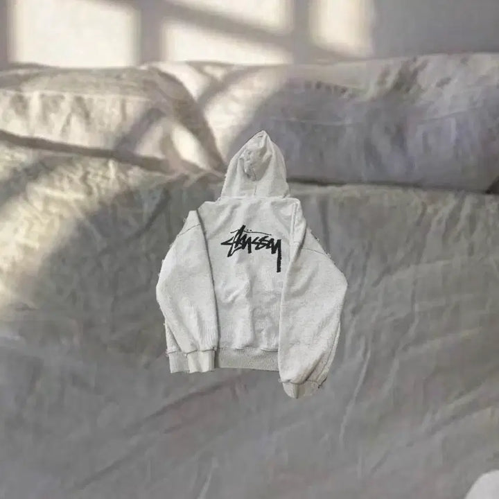 [BUNJANG] Nike x Stussy Collaboration Hoodie Gray / 나이키x스투시 후드티 그레이 (버터플라이빈티지)