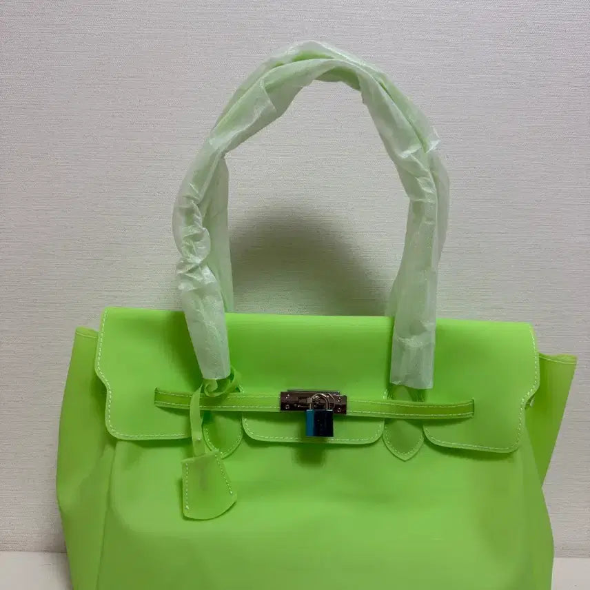 [BUNJANG] Jelly Birkin Bag Green (Decoration Not Included) / (당일) 키키착용컬러 젤리버킨 그린(장식 미포함) 젤리버킨백