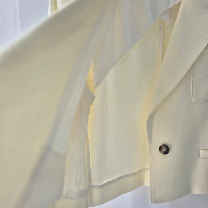[BUNJANG] It MICHAA Cropped Jacket &amp; Shorts Set - Ivory, Size M/S / 새제품) 잇미샤 크롭자켓M /반바지 S 셋업
