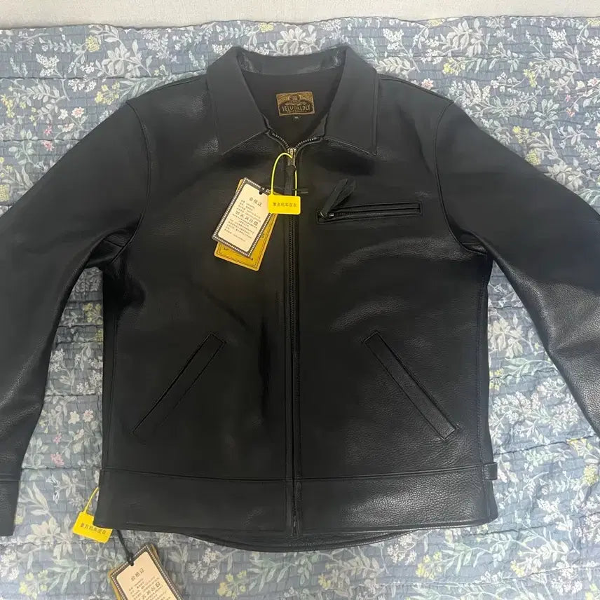 [BUNJANG] Veluokldly JS02 1.5mm Full Grain Vegetable Tanned Cowhide Leather Jacket / veluokldly 1.5mm 소가죽 js02 XL 택달린신품