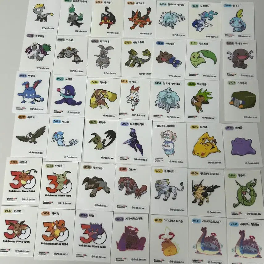 [BUNJANG] Pokemon Sticker Bundle / 포켓몬 띠부씰 일괄 판매
