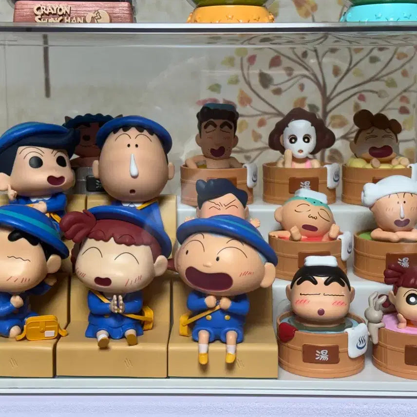 [BUNJANG] Crayon Shin-chan Hot Spring Series 9-Piece Figure Set / 급처)짱구 온천 시리즈 9종 세트 피규어 판매