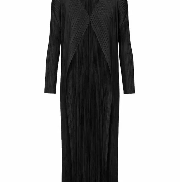 [BUNJANG] Pleats Please Basic Long Cardigan Black Size 3 / 플리츠플리즈 베이직 롱 가디건 블랙 3사이즈