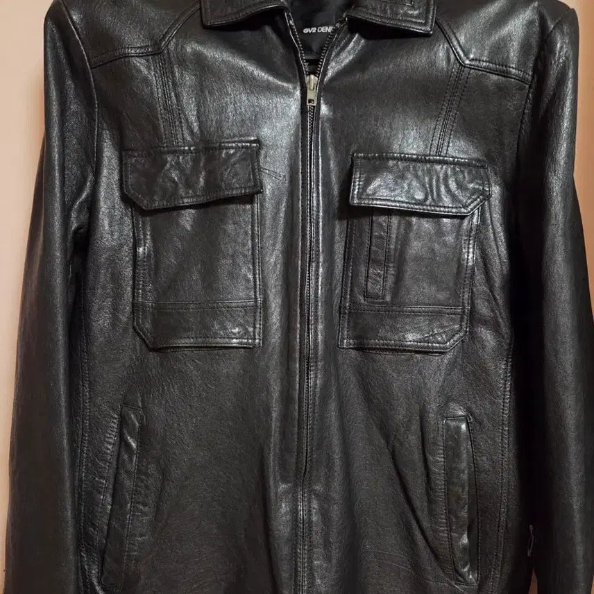 [BUNJANG] GV2 DENIM Black Lambskin Leather Jacket / GV2 DENIM 블랙 양가죽 자켓