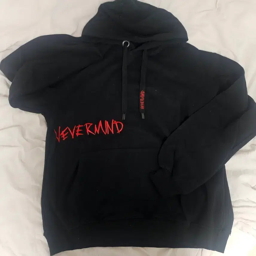 [BUNJANG] Jimin Nevermind Black Hoodie (L) / 지민 네버마인드 검정색 후드티