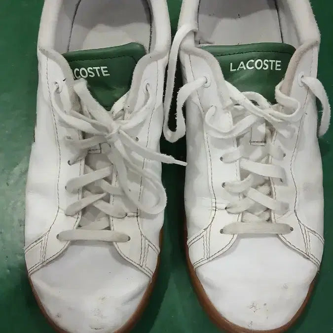 [BUNJANG] Lacoste White Sneakers Size 280 / 라코스테 흰색 스니커즈 280사이즈 사용감보임
