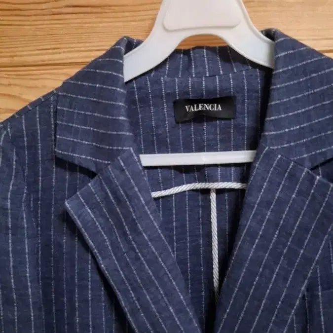 [BUNJANG] Balenciaga Stripe Linen Long Jacket / 발렌시아 스트라이프 린넨 롱 자켓