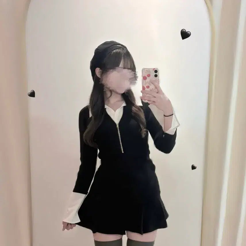 [BUNJANG] Lip Service Zip-up One-Piece Dress / 립서비스 스나계 집업 원피스