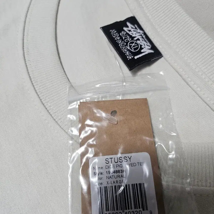 [BUNJANG] Stussy Dice Pigment Ivory XL T-Shirt / [새 상품] 스투시 다이스 피그먼트 아이보리 XL