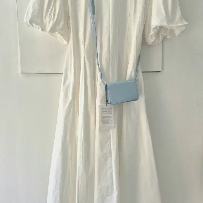 [BUNJANG] LAP White Puff Short Sleeve Dress / LAP 화이트 퍼프 반팔 원피스 F