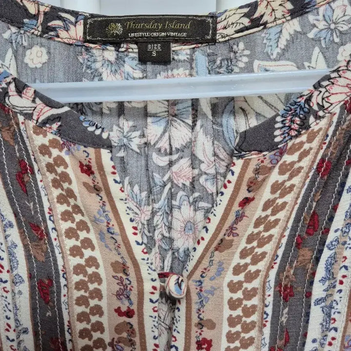 [BUNJANG] Thursday Island Flower Pattern Midi Dress / Thursday Island 플라워 패턴 원피스