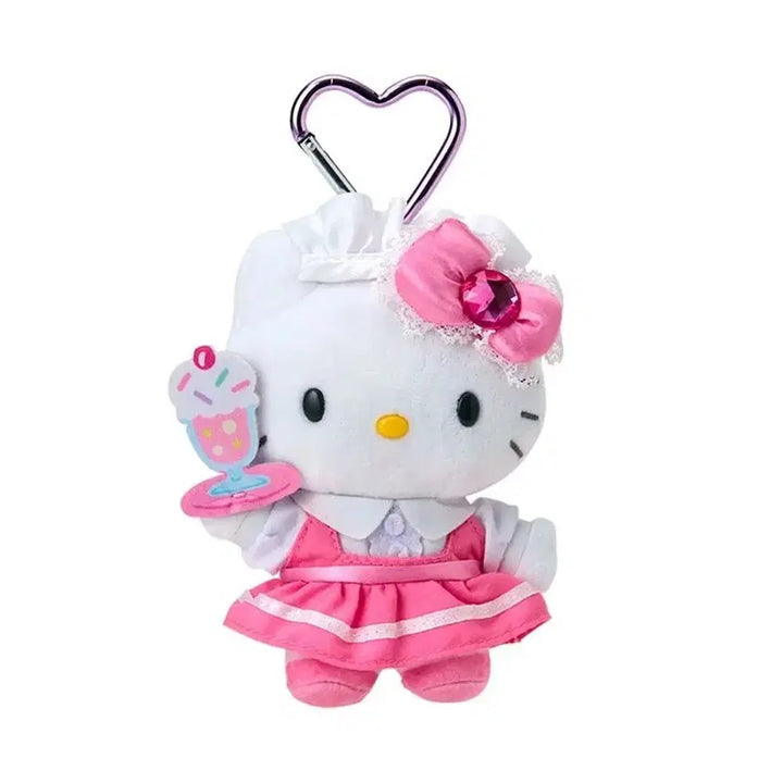 [BUNJANG] Hello Kitty Frill Kitty Parfait Maid Pink Carabiner Keychain / 헬로키티 프릴키티 파르페 메이드 핑크 카라비너 키링