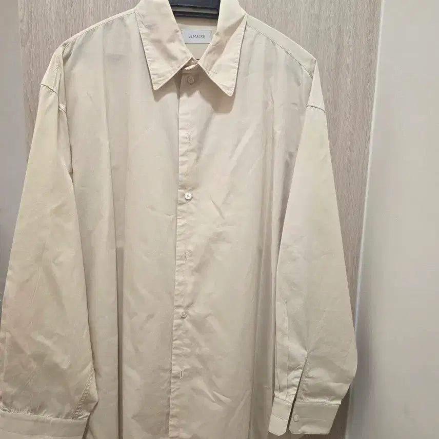 [BUNJANG] LEMAIRE Cotton Poplin Twisted Shirt Cream 48 / 르메르 코튼포플린 트위스티드 셔츠 크림 48