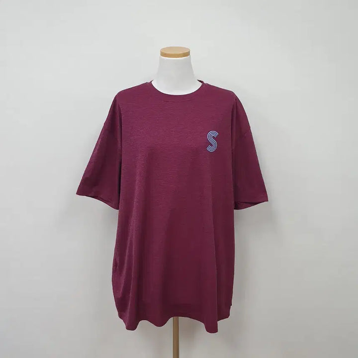 [BUNJANG] IAPP STUDIO Burgundy Big Logo T-Shirt XXL / No.26050616 아이앱스튜디오 반팔 티셔츠 버건디