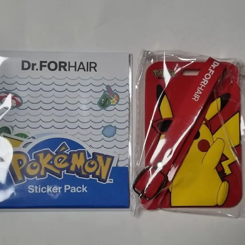 [BUNJANG] Dr. FORHAIR Pokemon Pikachu Luggage Tag Bundle Set / 닥터포헤어 포켓몬 스티커, 피카츄 러기지택 일괄