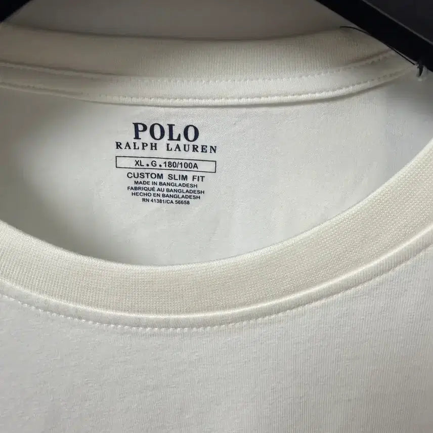 [BUNJANG] Polo Ralph Lauren White Custom Fit T-Shirt, Oversized XL, New / 폴로 화이트 커스텀 반팔티 오버핏 XL 새상품