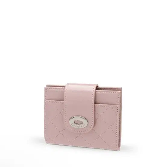 [BUNJANG] Cardinal Red Quilted Cardholder (Mute Pink) / 카디널레드 카드지갑  뮤트핑크