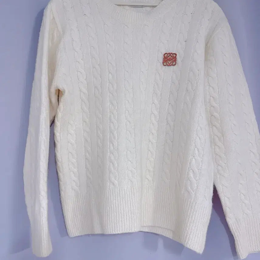 [BUNJANG] Loewe Ivory Cable Knit Sweater / LOEWE 아이보리 케이블 니트