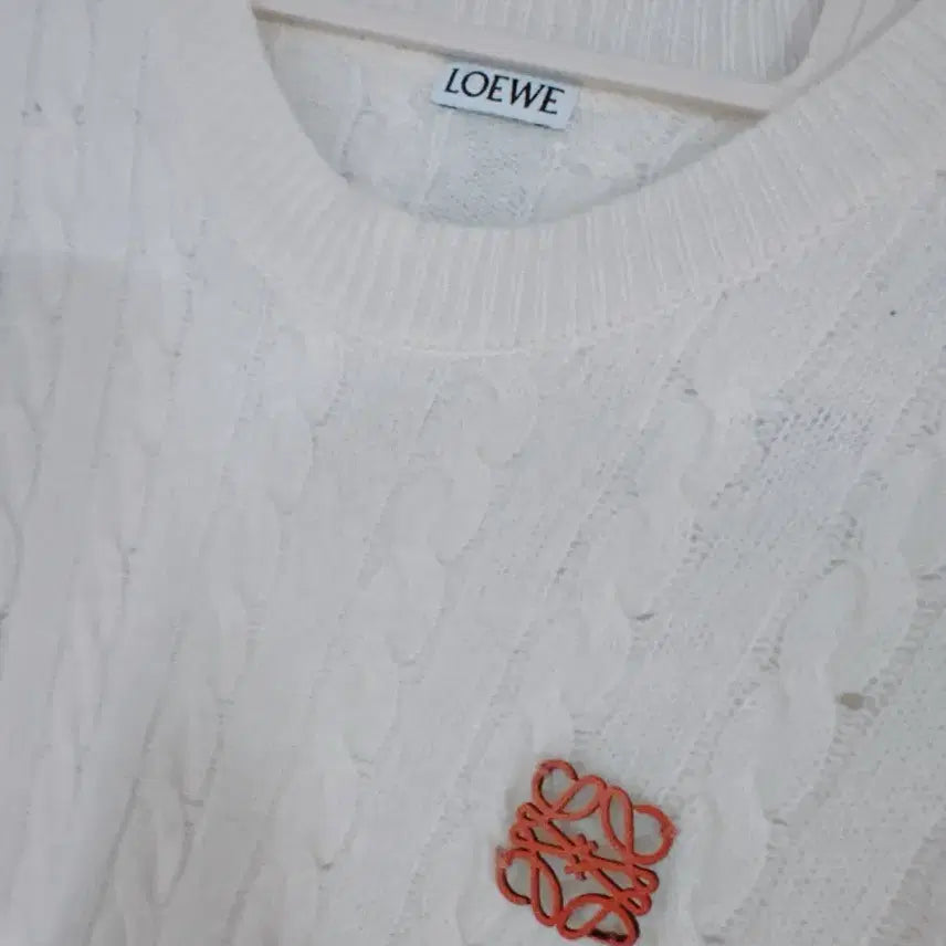 [BUNJANG] Loewe Ivory Cable Knit Sweater / LOEWE 아이보리 케이블 니트
