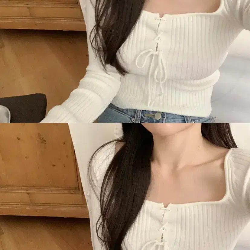 [BUNJANG] Kkonmi Go Square Ribbed Knit (Sealed) / [미개봉 새상품]꼰미고 스퀘어 골지 니트