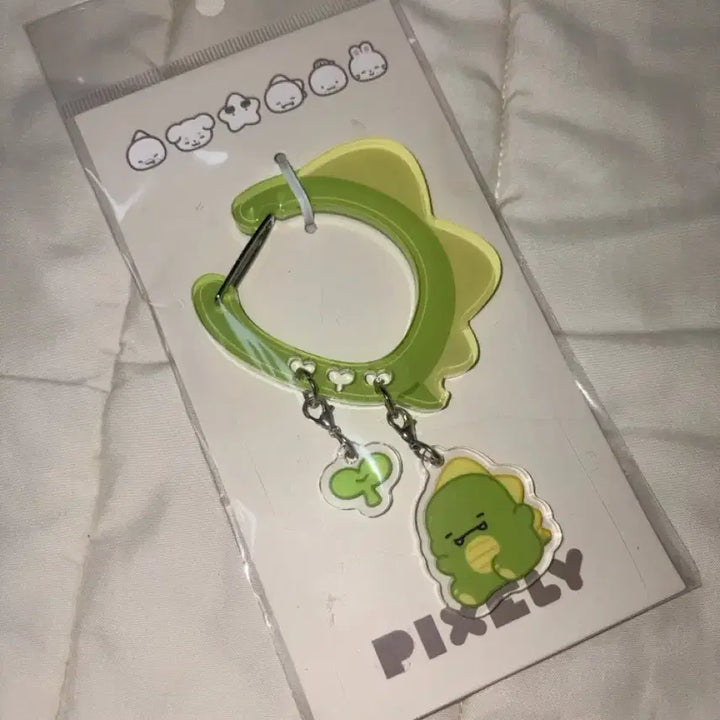 [BUNJANG] Pixelie Dinosaur Acrylic Carabiner / 픽셀리 공룡 아크릴 카라비너