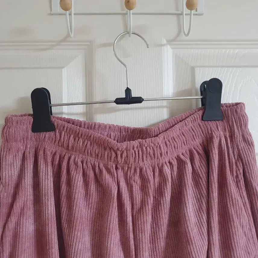 [BUNJANG] Womens CORDUROY STRING CARGO PANTS PINK / (새상품)밴딩 코듀로이 스트링 카고팬츠 핑크
