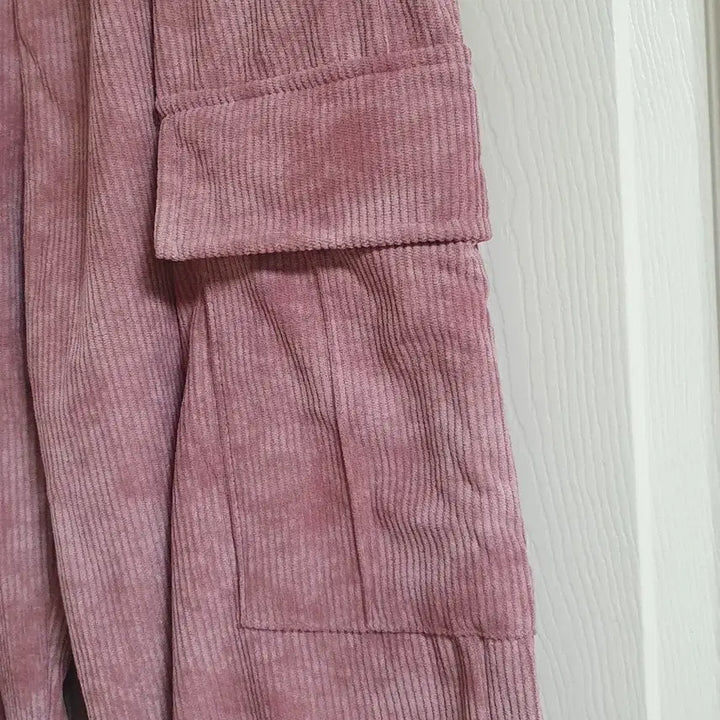 [BUNJANG] Womens CORDUROY STRING CARGO PANTS PINK / (새상품)밴딩 코듀로이 스트링 카고팬츠 핑크