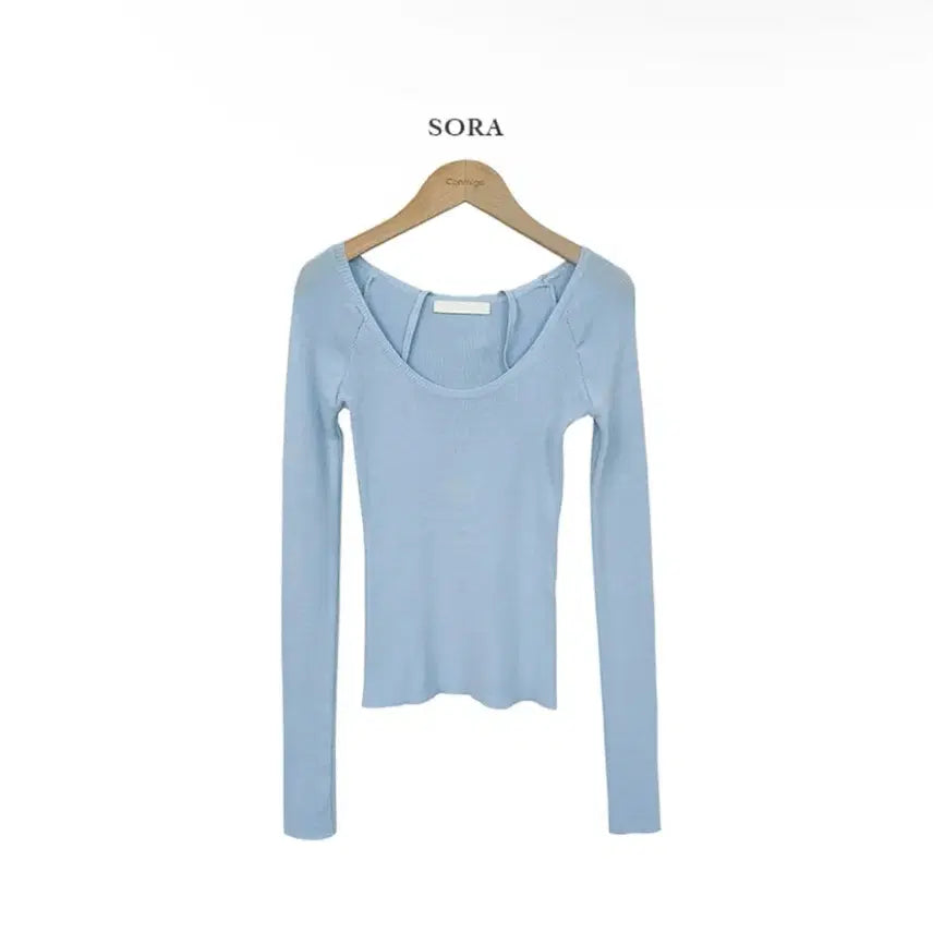 [BUNJANG] Kkonmi Go Loner Slim Knit Sky Blue / [미개봉 새상품]꼰미고 로너 슬림 니트 소라