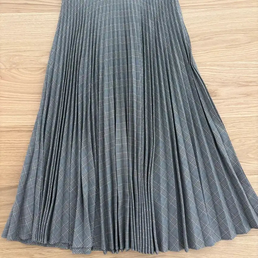 [BUNJANG] Zara Check Pleated Long Skirt / ZARA 자라 체크 플리츠 스커트