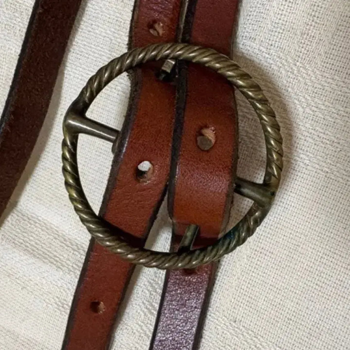 [BUNJANG] Kapital Brown Leather Belt Ring Buckle / 캐피탈 브라운 가죽 벨트 링버클