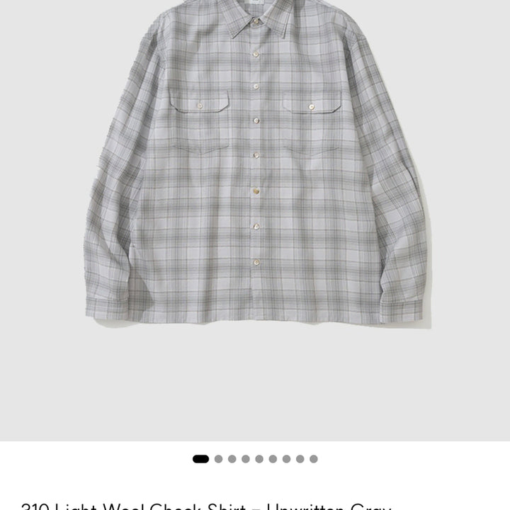 [BUNJANG] My Library 310 Light Wool Check Shirt / [S] 마이라이브러리 310 Light Wool Check Shirt