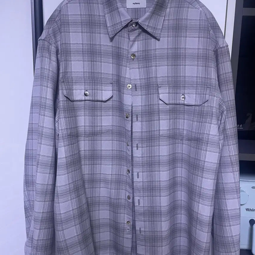 [BUNJANG] My Library 310 Light Wool Check Shirt / [S] 마이라이브러리 310 Light Wool Check Shirt