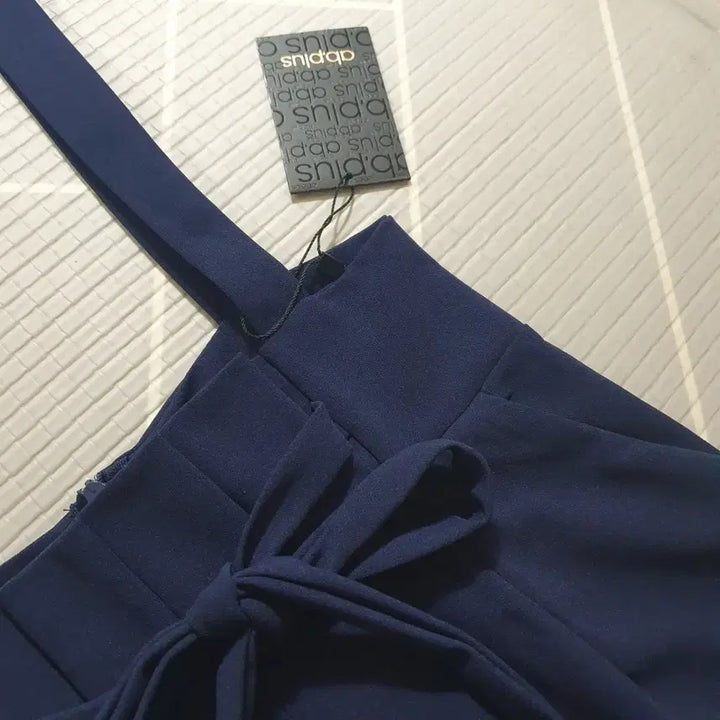 [BUNJANG] ab.plus Navy Wide Jump Suit Pants Size 85 / (새상품)85 ab.plus 에이비플러스 멜빵 와이드 팬츠 점프수트