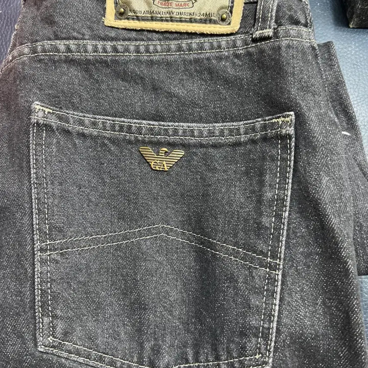 [BUNJANG] Giorgio Armani Jeans Black Denim Logo Pants / 아르마니진 블랙 데님 로고 팬츠