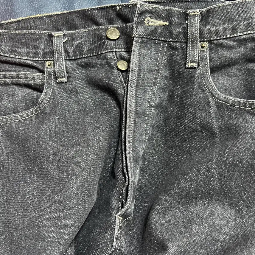 [BUNJANG] Giorgio Armani Jeans Black Denim Logo Pants / 아르마니진 블랙 데님 로고 팬츠