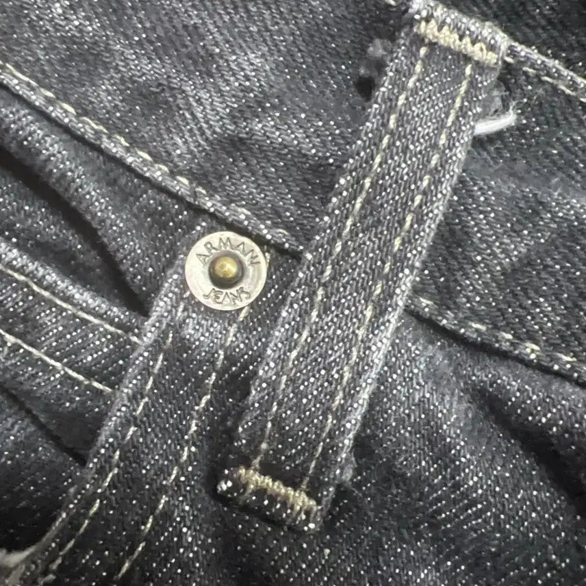 [BUNJANG] Giorgio Armani Jeans Black Denim Logo Pants / 아르마니진 블랙 데님 로고 팬츠