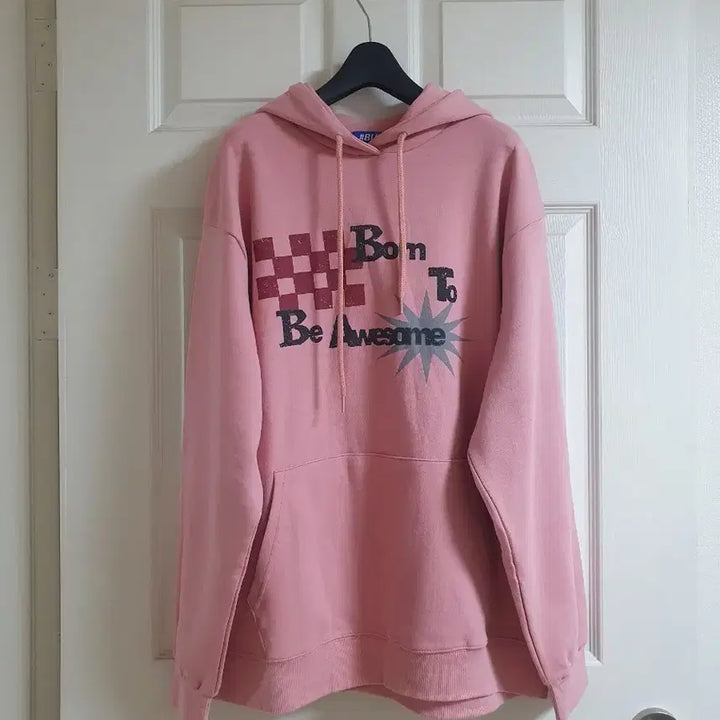 [BUNJANG] Boxy Printed Hoodie Pink / (새상품)프린트 나염 박시 후드티 핑크
