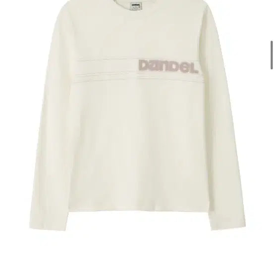 [BUNJANG] Dandel DD Front Panel Long Sleeve T-Shirt (White) / 단델 DD front panel long sleeve (WHITE) 긴팔