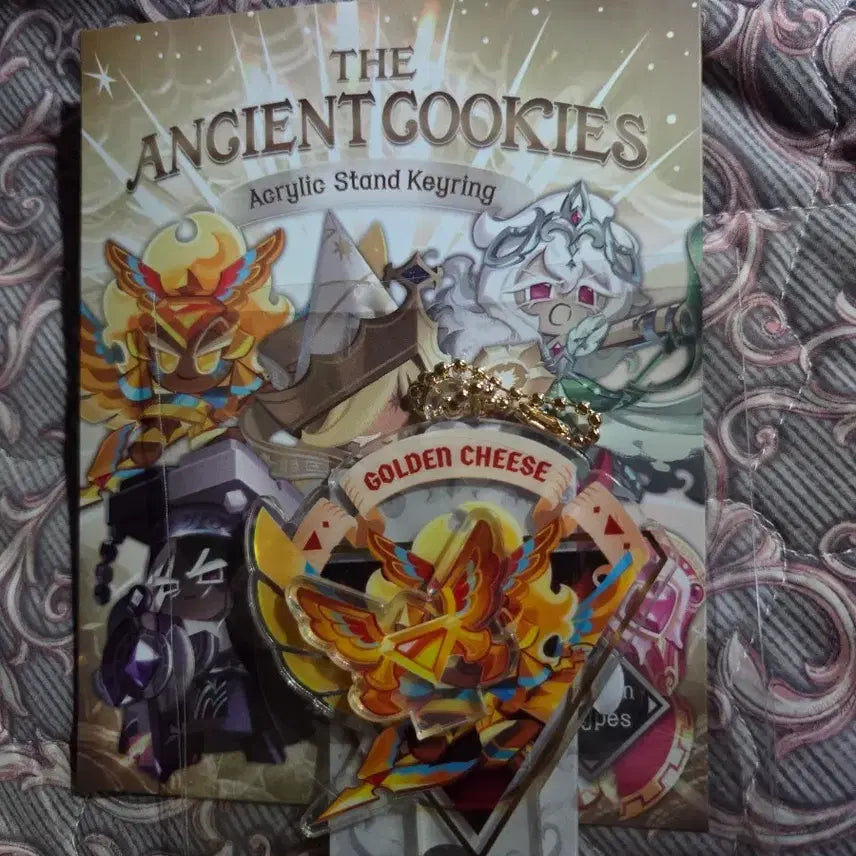 [BUNJANG] Cookie Run Ancient Cookie Gold Cheese Acrylic Stand Keyring / 쿠키런 에인션트 쿠키 아크릴 스탠드키링 골드치즈