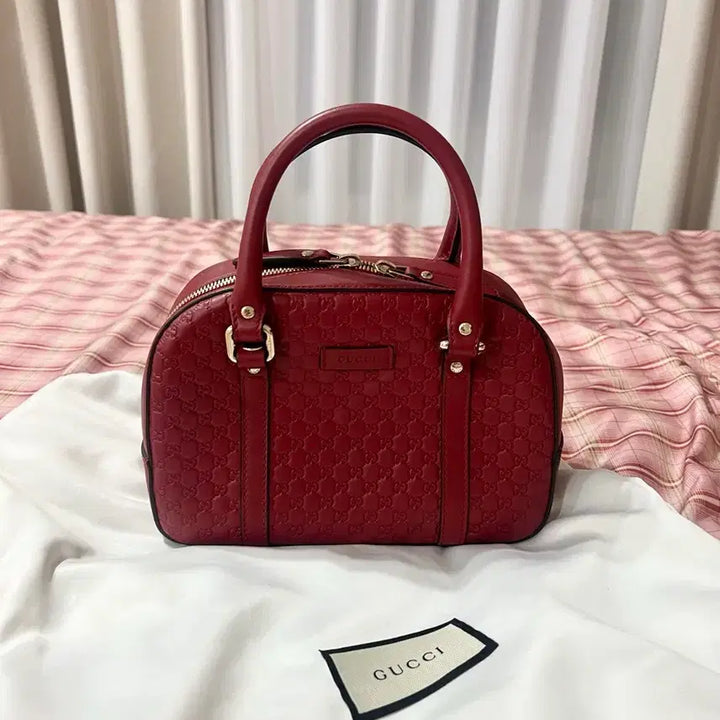 [BUNJANG] Gucci Microguccissima Tote Bag Red / 구찌 마이크로시마 토트백 레드 정품 가방