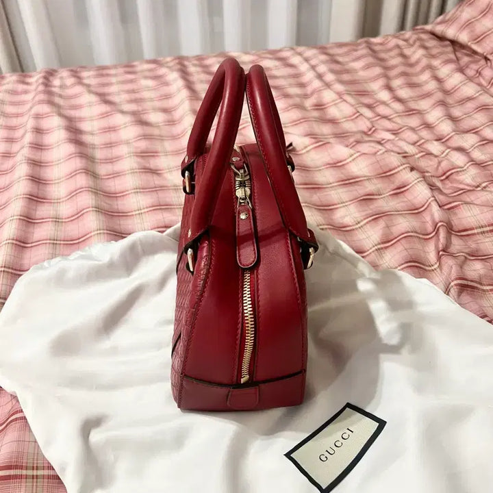[BUNJANG] Gucci Microguccissima Tote Bag Red / 구찌 마이크로시마 토트백 레드 정품 가방