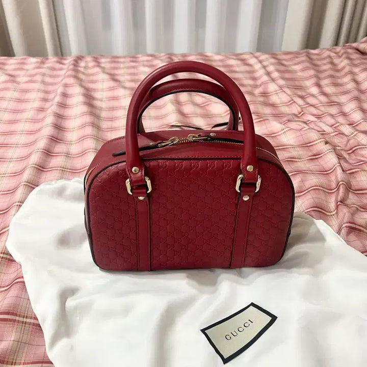 [BUNJANG] Gucci Microguccissima Tote Bag Red / 구찌 마이크로시마 토트백 레드 정품 가방