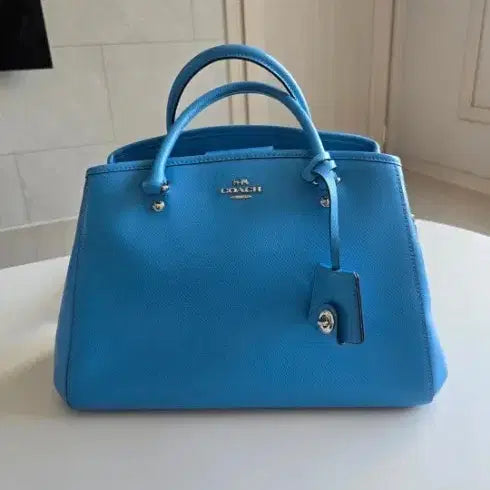 [BUNJANG] Coach Blue Leather Tote Bag / 코치 가방 블루 토트백